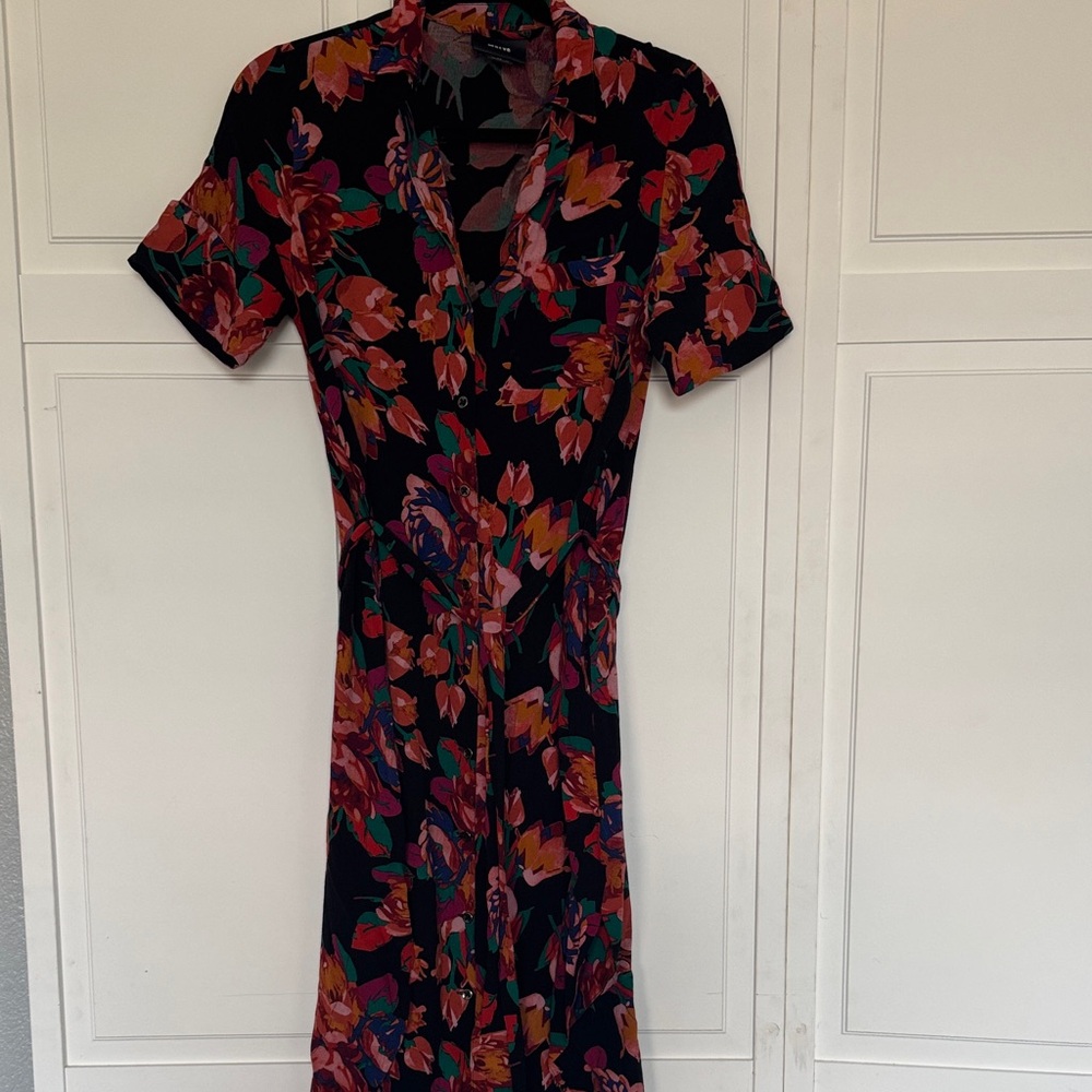 Maeve Vibrant Floral Midi Dress